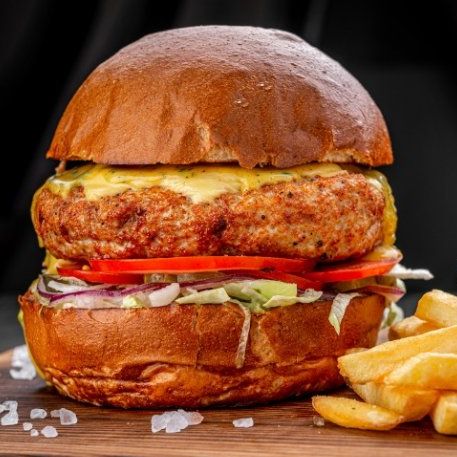 Nuestra burger de pollo de Soul Simancas