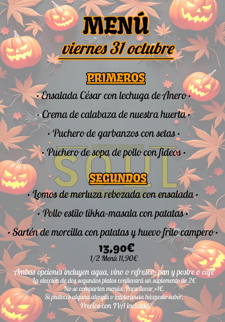 Nuestro menú de hoy